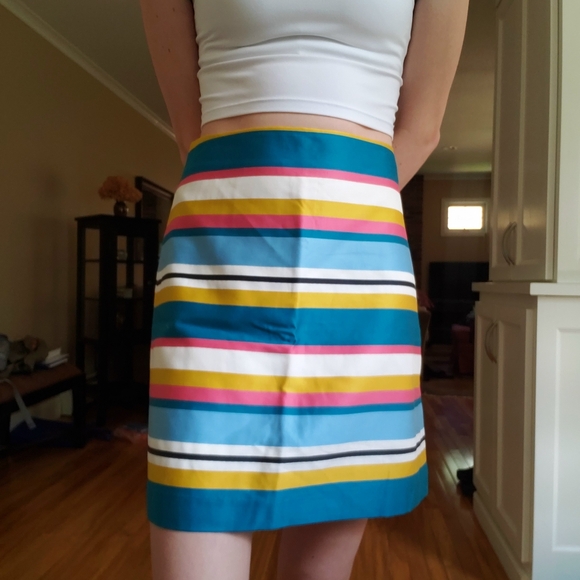 NWT LOFT colorful striped skirt - Picture 6 of 6